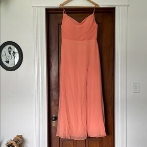 Azazie Peachy (sunset) Floor Length Bridesmaid Dress